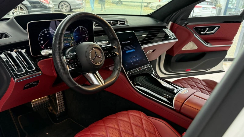 Mercedes-Benz S 580  LONG/510HP/AMG/4M/RED-INTERIOR/360 /ACC/AMBI/726b, снимка 7 - Автомобили и джипове - 48700490