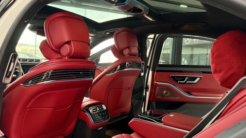 Mercedes-Benz S 580  LONG/510HP/AMG/4M/RED-INTERIOR/360 /ACC/AMBI/726b, снимка 12 - Автомобили и джипове - 48700490