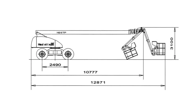 Автовишка Друга марка Haulotte H 25 TPX, 4x4, снимка 14 - Индустриална техника - 16877430