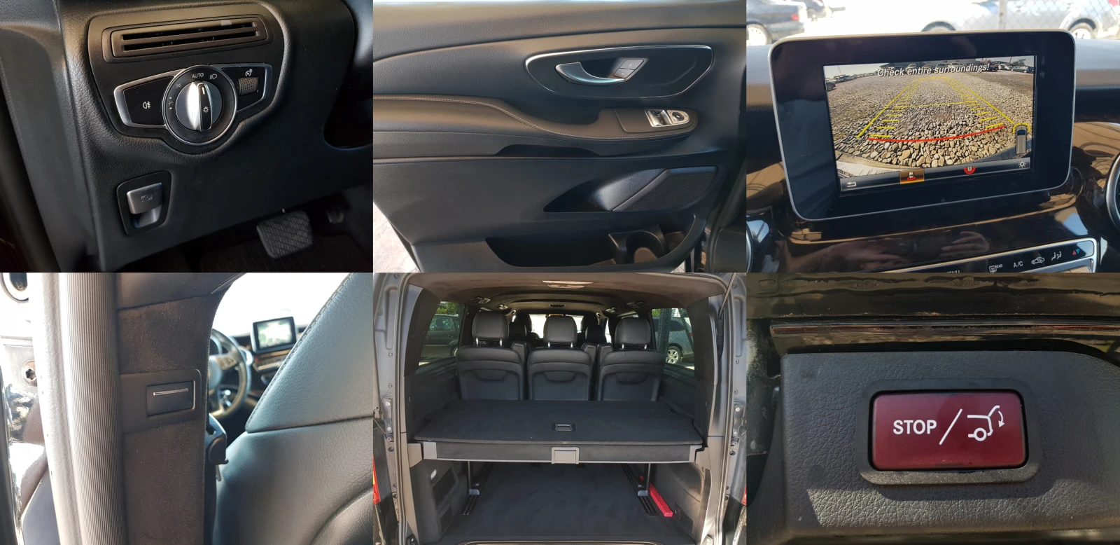 Mercedes-Benz V 250 D Premium Extralong АЛКАНТАРА /10/2019г. ЛИЗИНГ, снимка 13 - Бусове и автобуси - 55979430