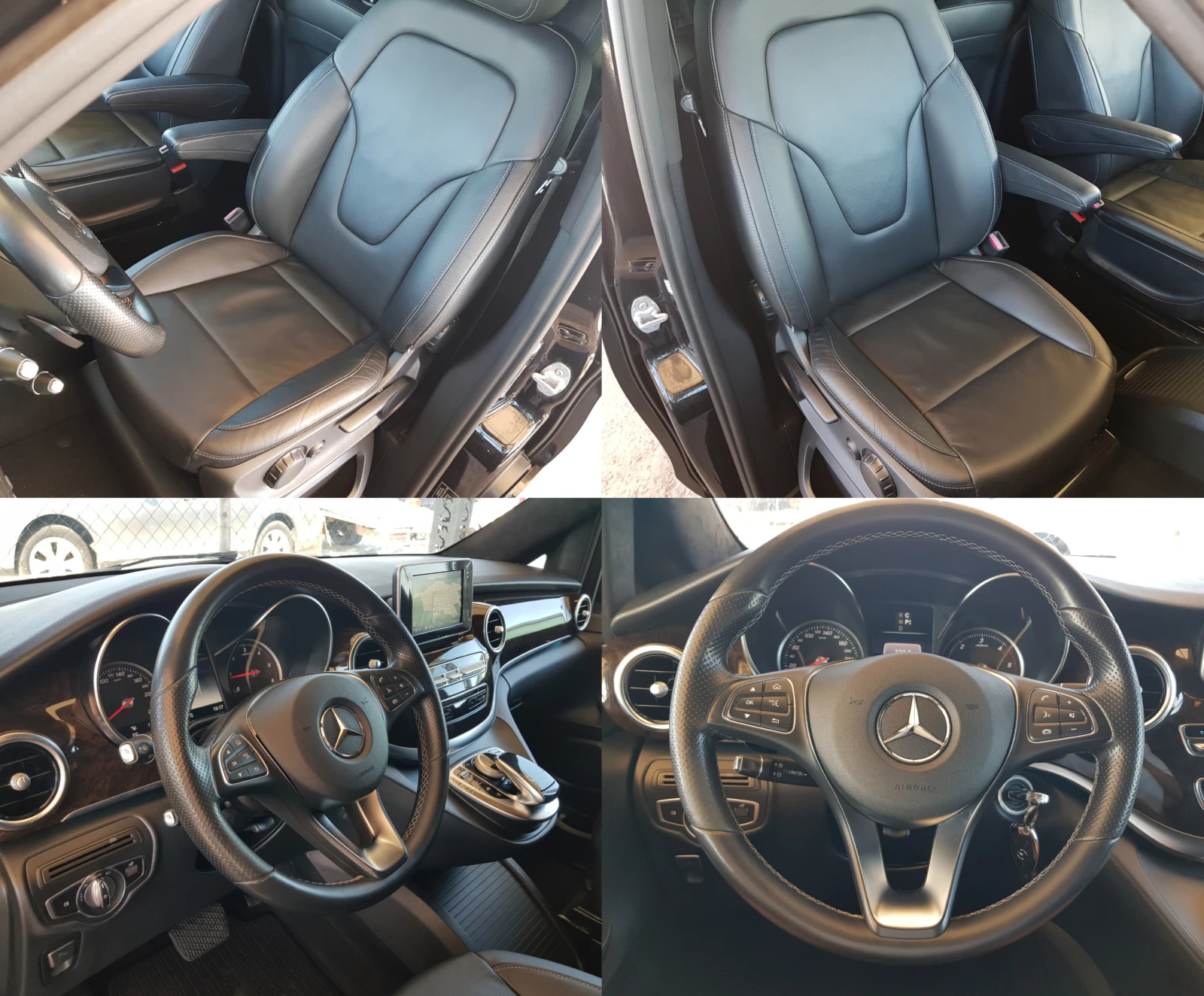Mercedes-Benz V 250 D Premium Extralong АЛКАНТАРА /10/2019г. ЛИЗИНГ, снимка 11 - Бусове и автобуси - 55979430