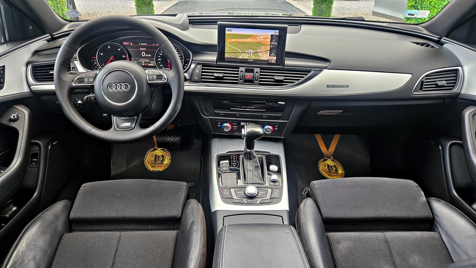 Audi A6 S-LINE/DISTR/HUD/CAMERA/BOSE/ПОДГРEB/AIR/ПЕЧКА/LIZ, снимка 9 - Автомобили и джипове - 55174389
