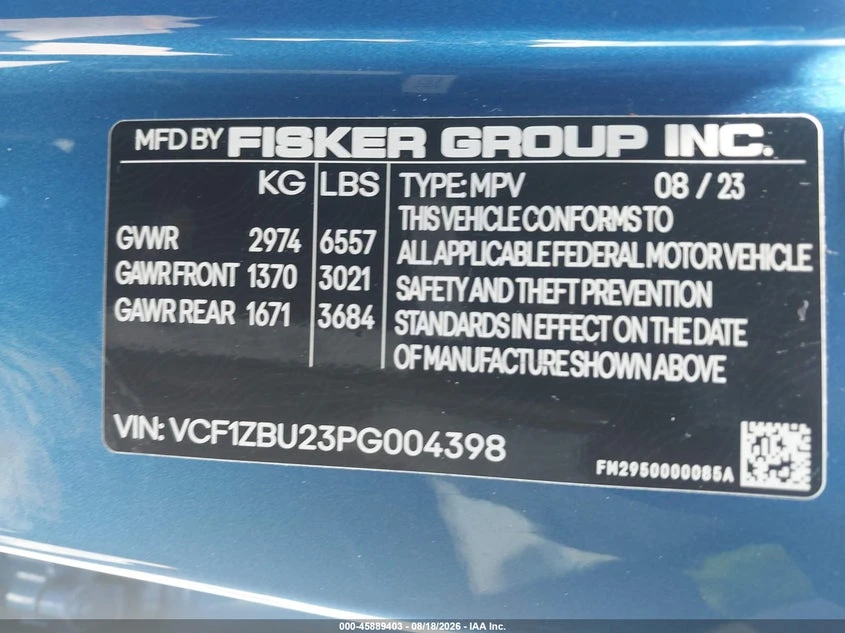 Fisker Ocean One AWD, снимка 9 - Автомобили и джипове - 55935339