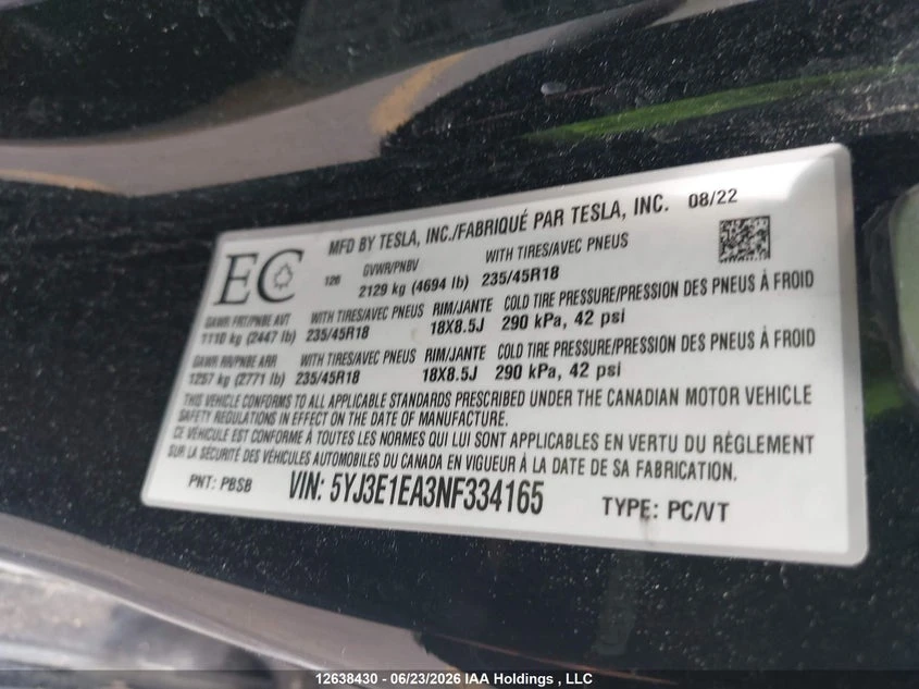 Tesla Model 3 Термопомпа, LFP, USA, снимка 12 - Автомобили и джипове - 55228472