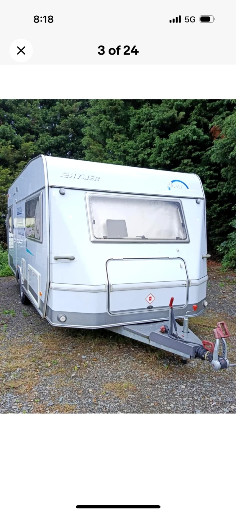 Каравана HYMER / ERIBA Nova, снимка 2 - Каравани и кемпери - 52691567