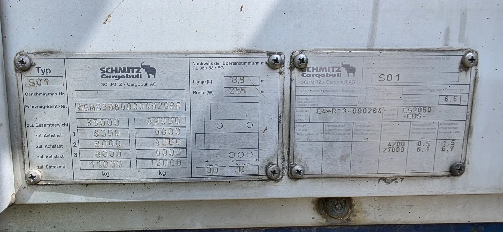 Полуремарке Schmitz Cargobull S01, снимка 5 - Ремаркета - 54658458
