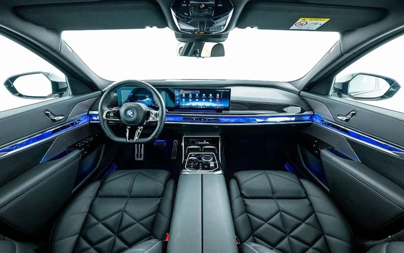 BMW i7 eDrive50/455HP/M-SPORT/PANO/B&W/MEMO/HUD/734g, снимка 7 - Автомобили и джипове - 53283642