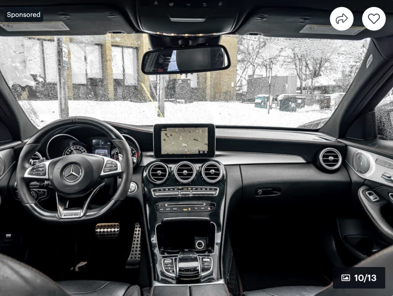 Mercedes-Benz C 43 AMG 4MATIC* BURMESTER* LANE* ASSIST* 360КАМЕРА* , снимка 5 - Автомобили и джипове - 52791276