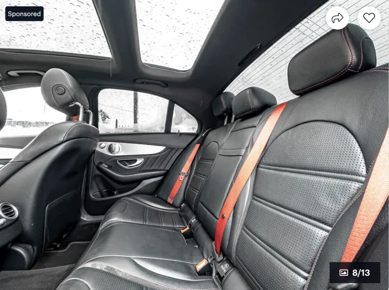 Mercedes-Benz C 43 AMG 4MATIC* BURMESTER* LANE* ASSIST* 360КАМЕРА* , снимка 12 - Автомобили и джипове - 52791276