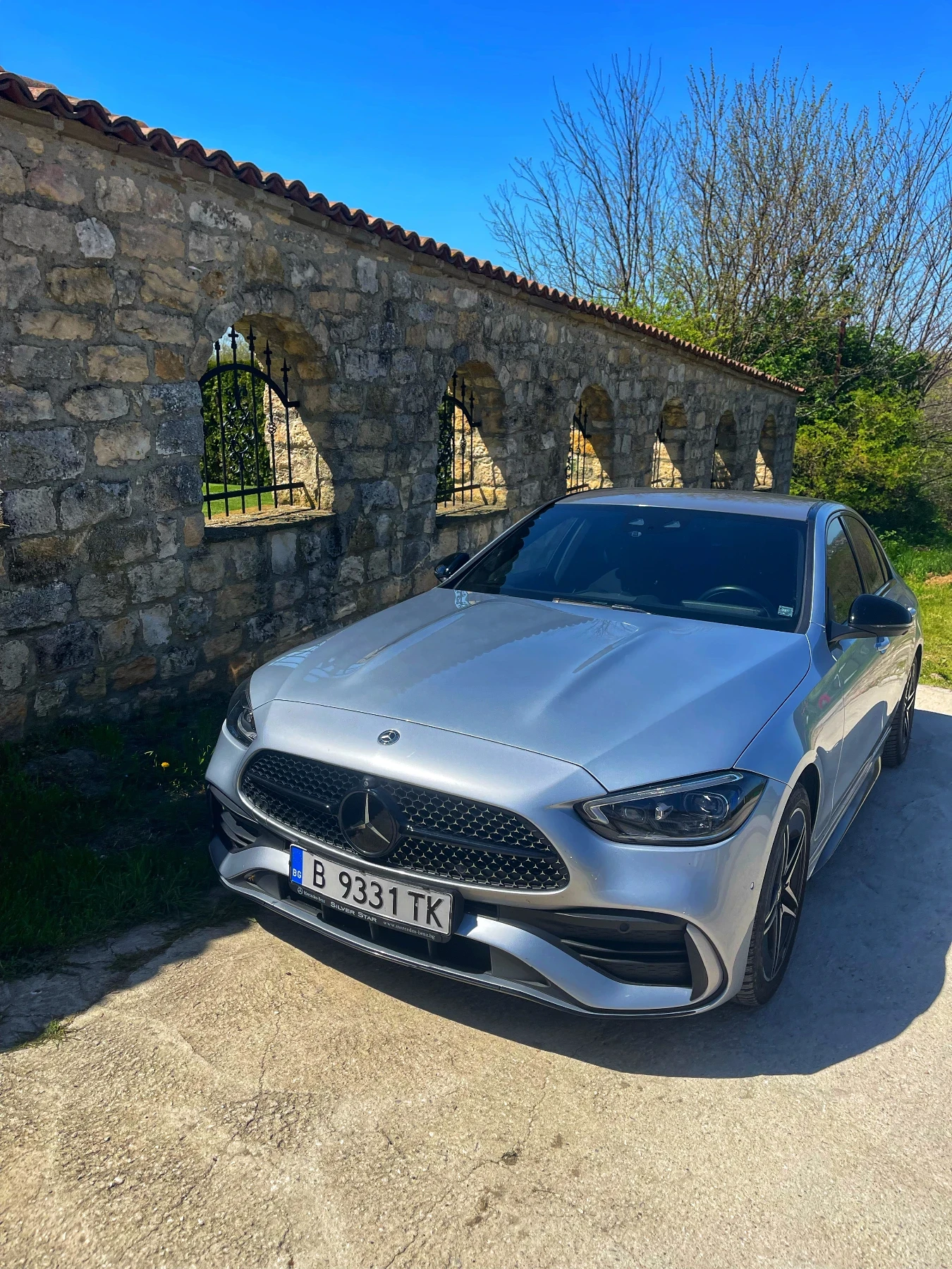 Mercedes-Benz C 300 AMG Line, 2022г., 60 000km Силвър стар Варна, снимка 2 - Автомобили и джипове - 54301909