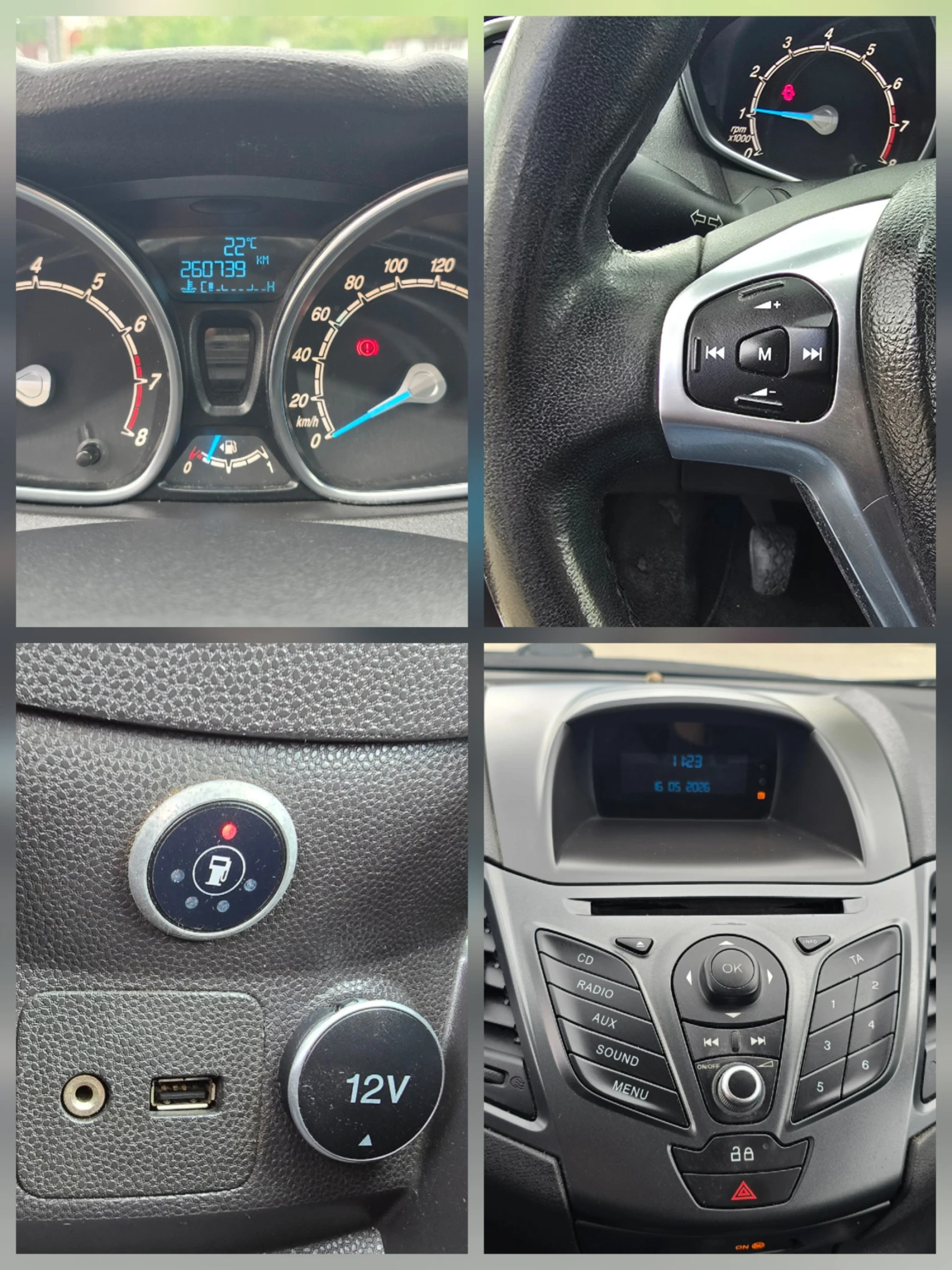 Ford Fiesta 1.4 Бензин/Газ, 97к.с.!, снимка 11 - Автомобили и джипове - 54602731