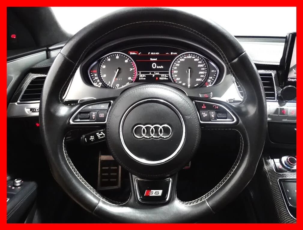 Audi S8 FULL* LED* BOSE* ХЕДЪП* ОБДУХВАНЕ* CARBON* , снимка 9 - Автомобили и джипове - 55220307