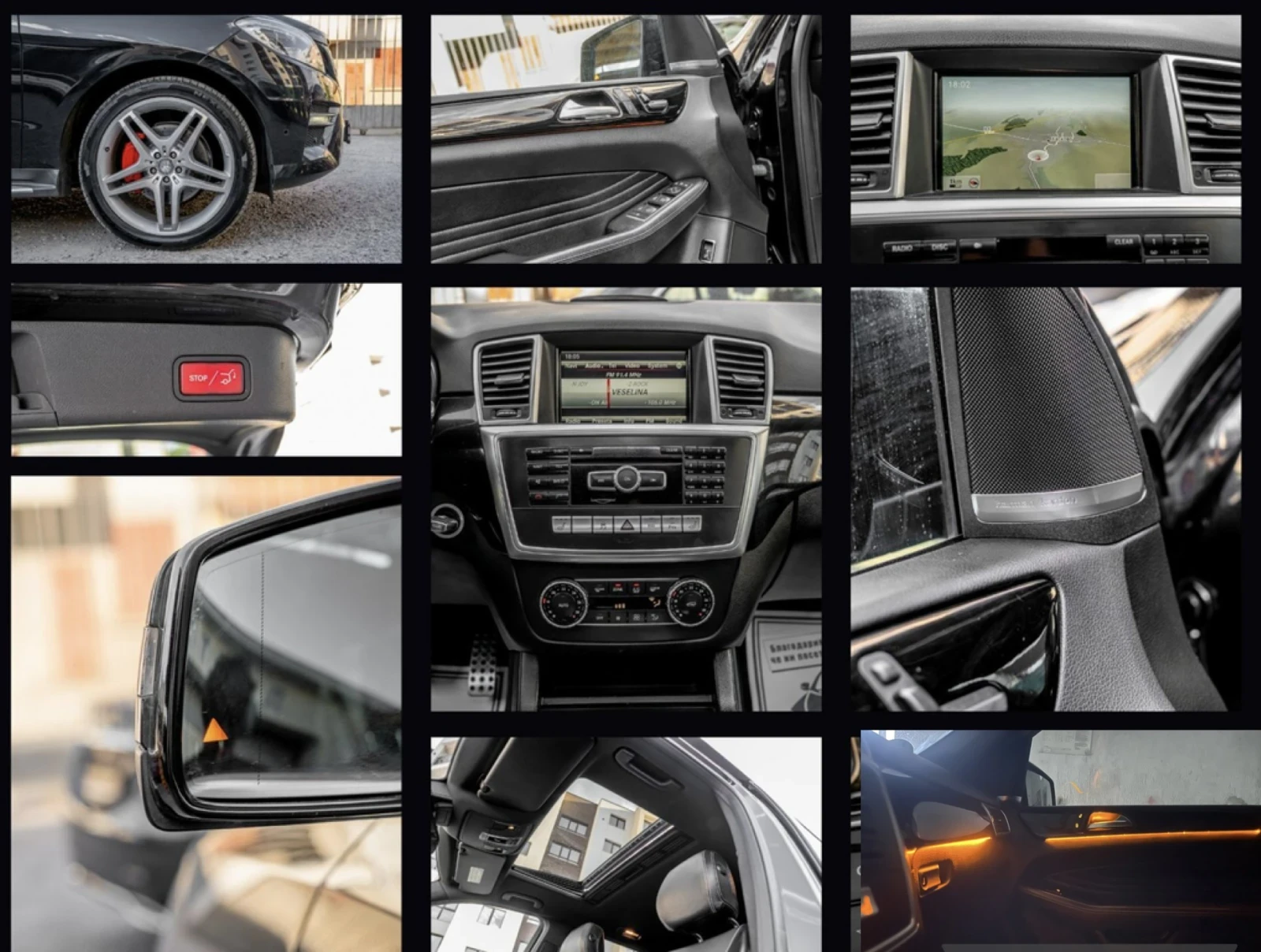 Mercedes-Benz ML 350 BlueTEC-AMG-HARMAN/KARDON-AMBIENT-ПОДГРЕВ-КАМЕРА, снимка 9 - Автомобили и джипове - 55215382