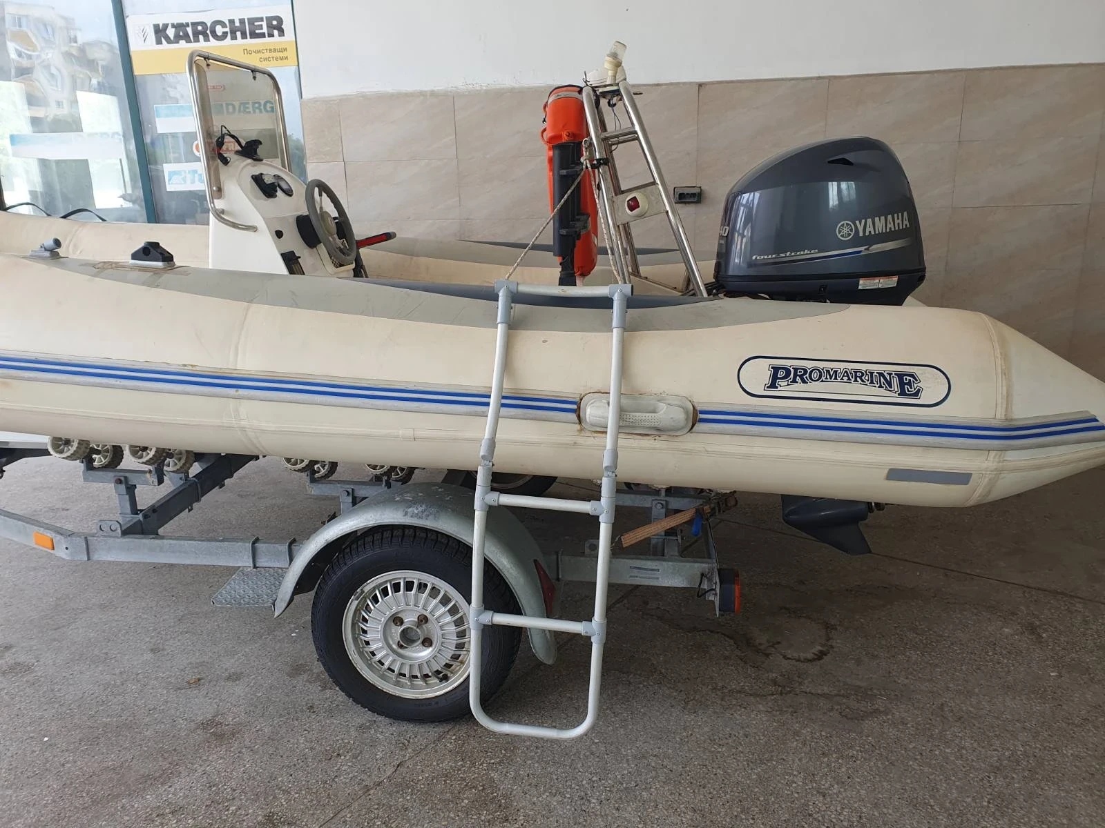 Надуваема лодка Yamaha Двигател 70к.с.-Promarine+ Регистрация+ Колесар - изображение 2