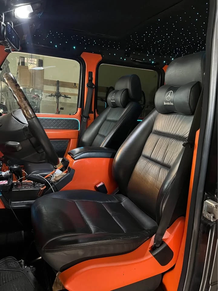 Mercedes-Benz G 500 * G55* MATTE BLACK* ПОДГРЕВ* ORANGE INTERIOR* , снимка 7 - Автомобили и джипове - 54142501