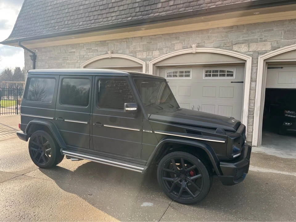 Mercedes-Benz G 500 * G55* MATTE BLACK* ПОДГРЕВ* ORANGE INTERIOR* , снимка 2 - Автомобили и джипове - 54142501