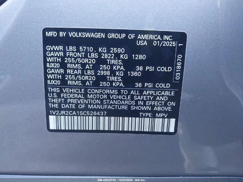 VW Atlas 2l Volkswagen 2.0T Se W/Technology - изображение 9