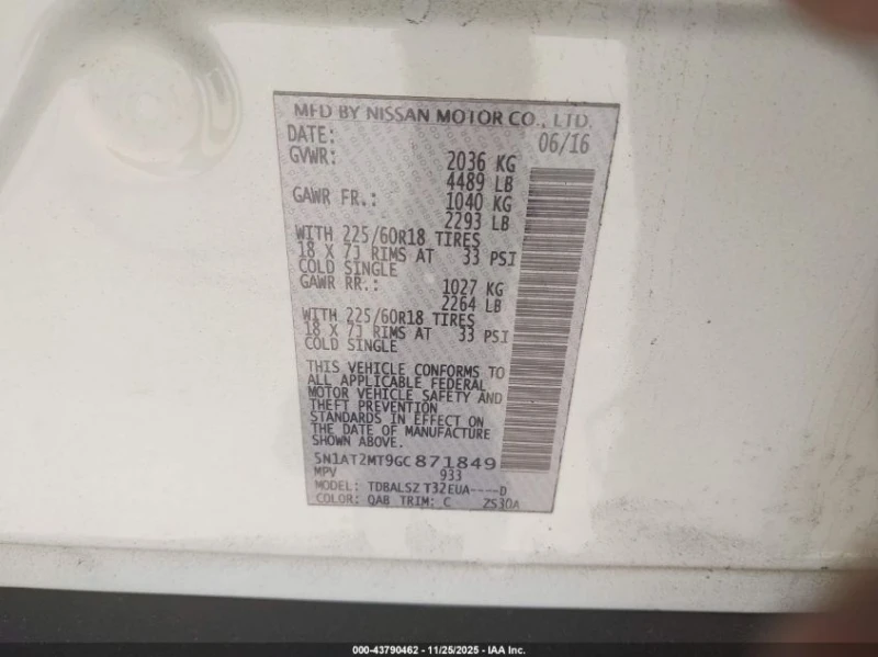 Nissan Rogue 2.5L I-4 DOHC, VVT, 170HP Front Wheel Drive, снимка 9 - Автомобили и джипове - 53077920