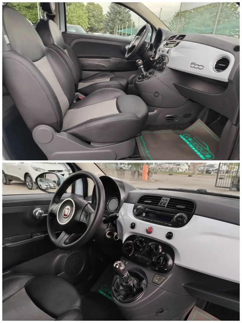 Fiat 500 1.2i-70к.с/КЛИМАТИК/RECARO!!! , снимка 9 - Автомобили и джипове - 51459281