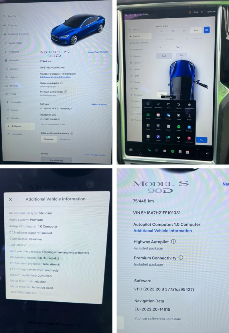 Tesla Model S 90D  ЕU FREE SC, снимка 15 - Автомобили и джипове - 42714486