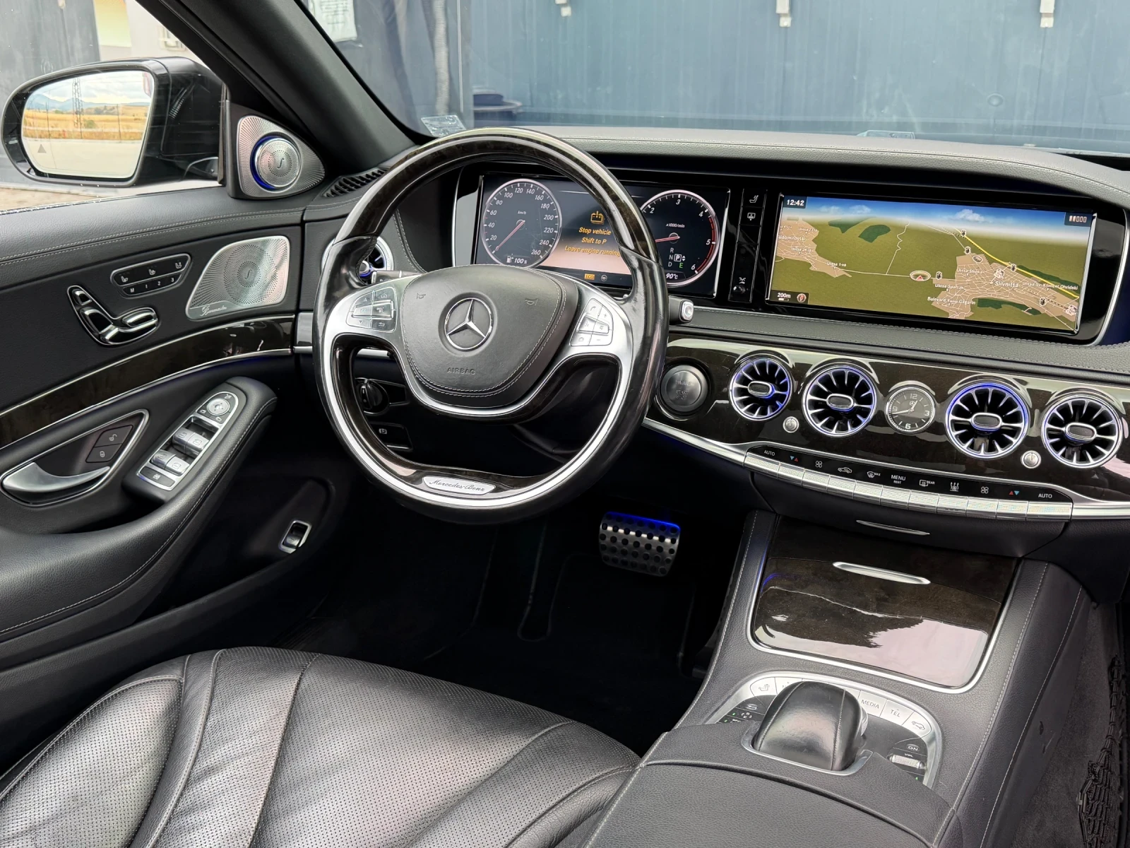 Mercedes-Benz S 350 BRABUS PACK/3D BURMESTER/ОБДУХВАНЕ/САМО НА ЗАДНО, снимка 12 - Автомобили и джипове - 56234666