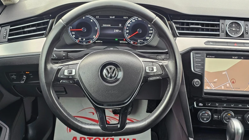 VW Passat 2.0TDi 190HP 7DSG IT-ДИСТРОНИК-ТОП СЪСТ.-ЛИЗИНГ, снимка 10 - Автомобили и джипове - 53508454