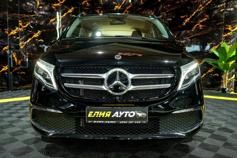 Mercedes-Benz V 300 D 7+ 1 LONG FULL AMG LINE BURMEISTER ЛИЗИНГ 100%, снимка 3 - Бусове и автобуси - 52705532