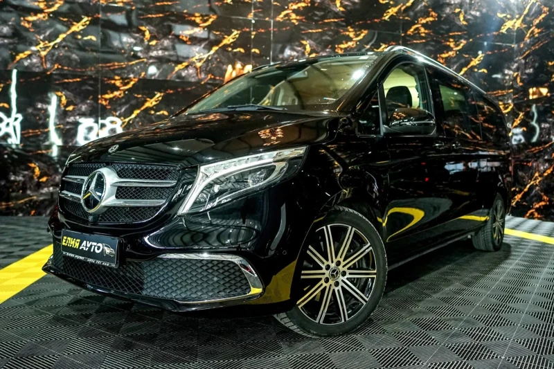 Mercedes-Benz V 300 D 7+ 1 LONG FULL AMG LINE BURMEISTER ЛИЗИНГ 100%, снимка 4 - Бусове и автобуси - 52705532