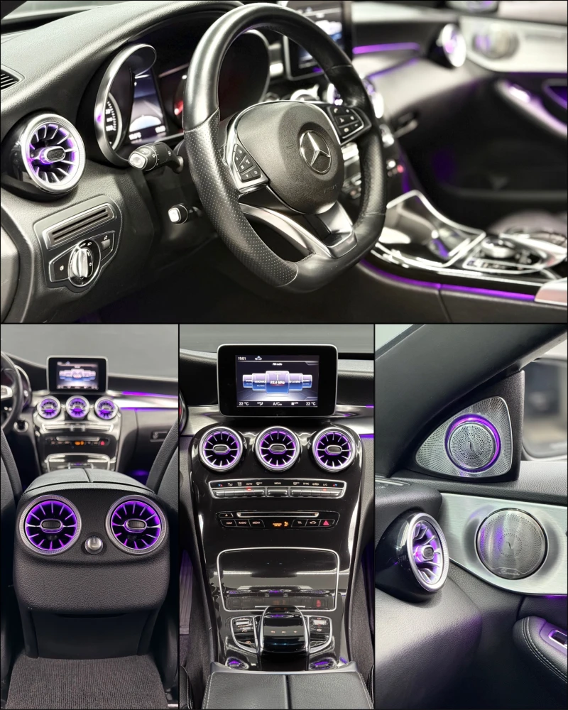 Mercedes-Benz C 220 cdi/ 9G-tronic/AMG Line/Navi/Multi Beam/ Koжа, снимка 10 - Автомобили и джипове - 49943132