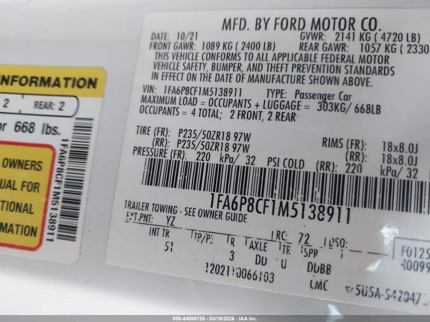 Ford Mustang 5.0l Gt Premium Fastback* КРАЙНА ЦЕНА ДО БГ* , снимка 9 - Автомобили и джипове - 54353068