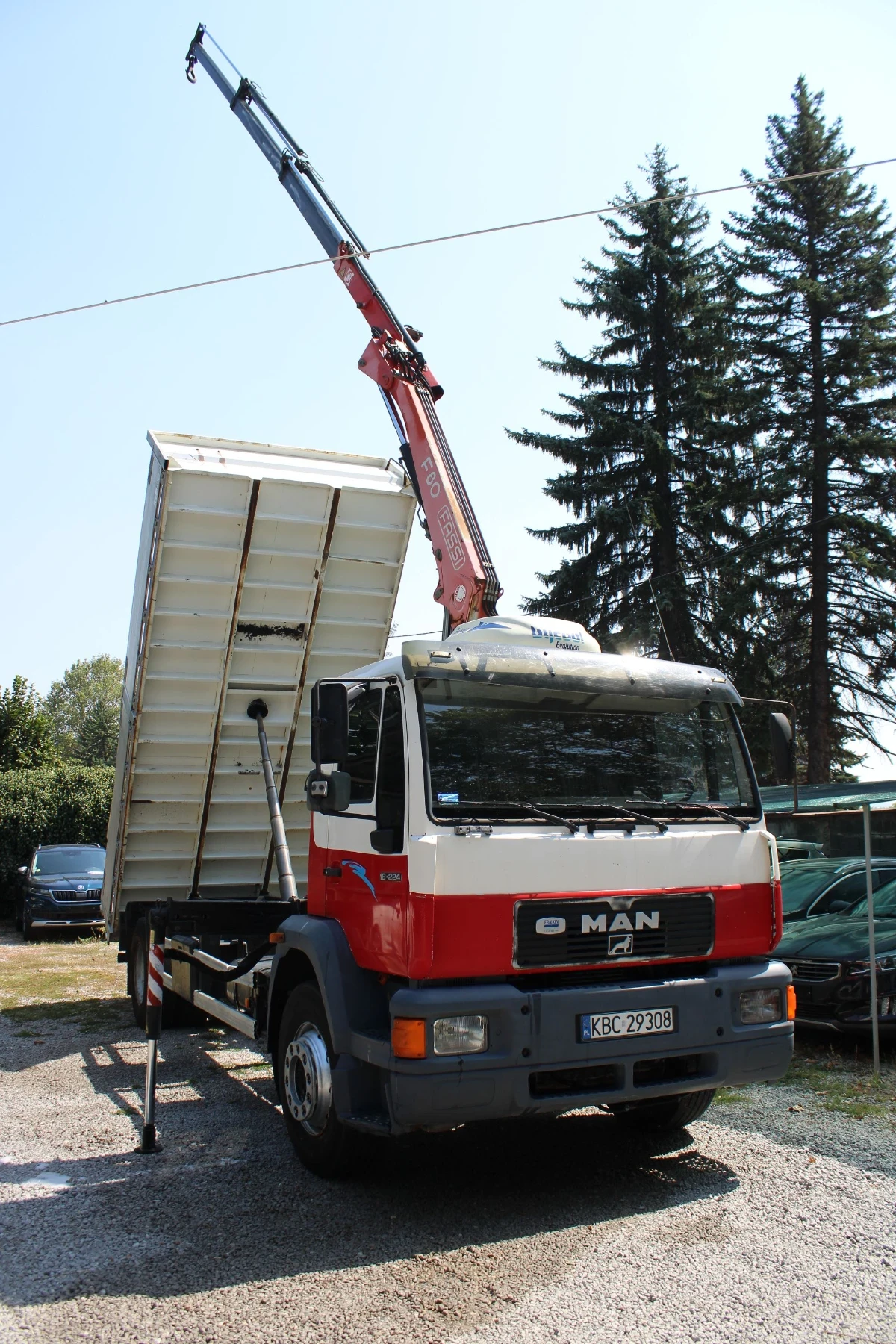 Man 18.232 18224 / САМОСВАЛ С КРАН FASSI F80 , снимка 2 - Камиони - 55643132
