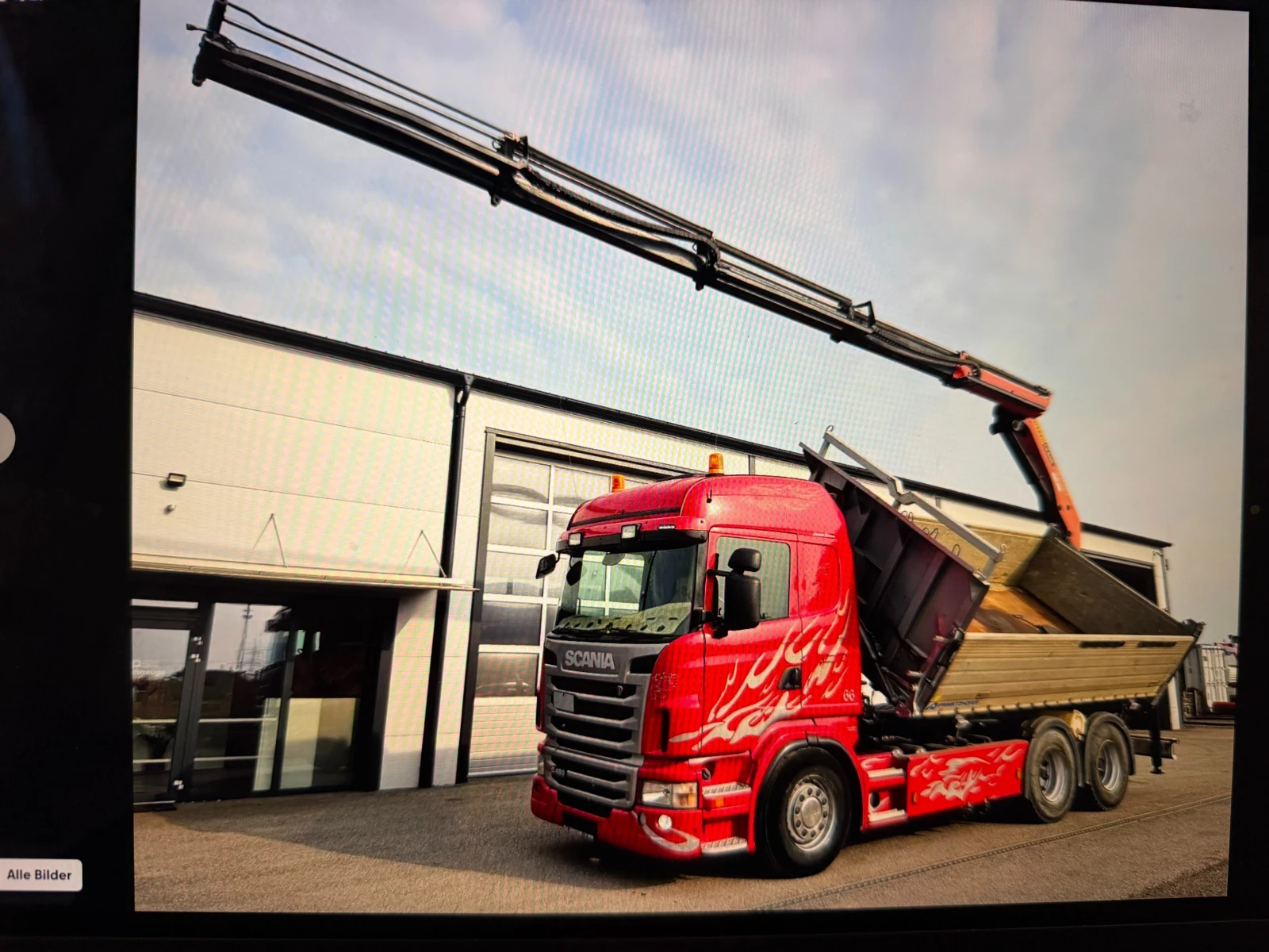 Scania G 480 6х4, Самосвал с Кран, , 