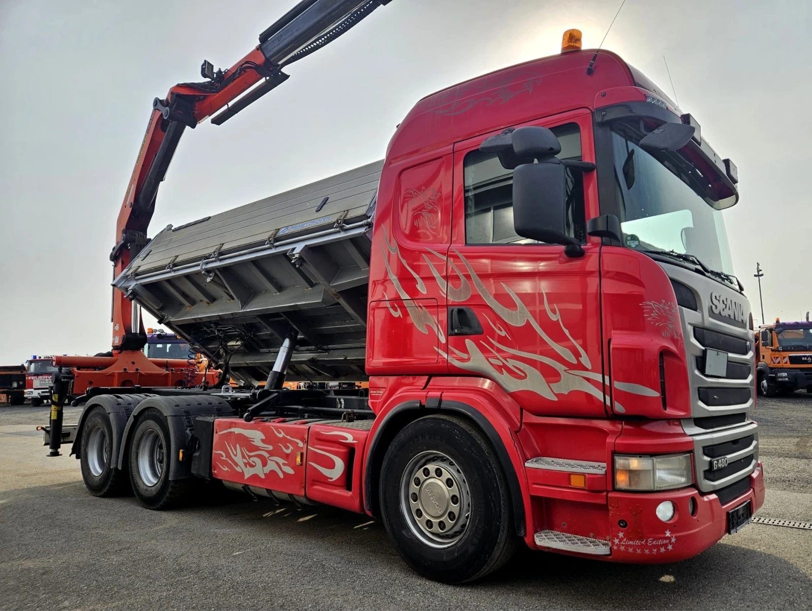 Scania G 480 6х4, Самосвал с Кран, , , снимка 2 - Камиони - 54495814