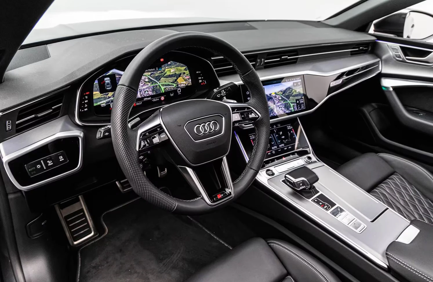 Audi A7 40TDI/204HP/2XS-LINE/BLACK/PANO/360/KLESS/583z, снимка 11 - Автомобили и джипове - 55233948