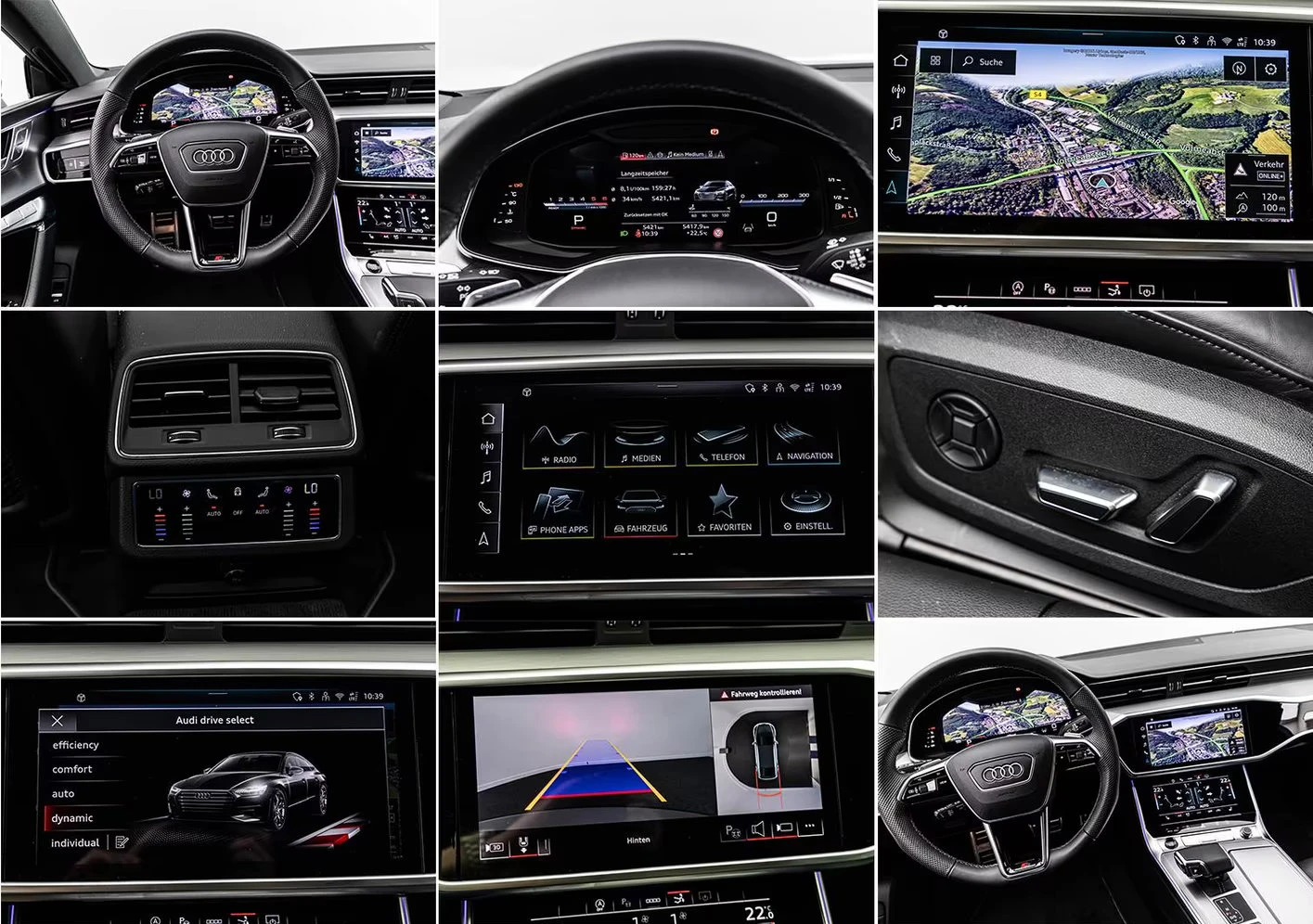 Audi A7 40TDI/204HP/2XS-LINE/BLACK/PANO/360/KLESS/583z, снимка 15 - Автомобили и джипове - 55233948