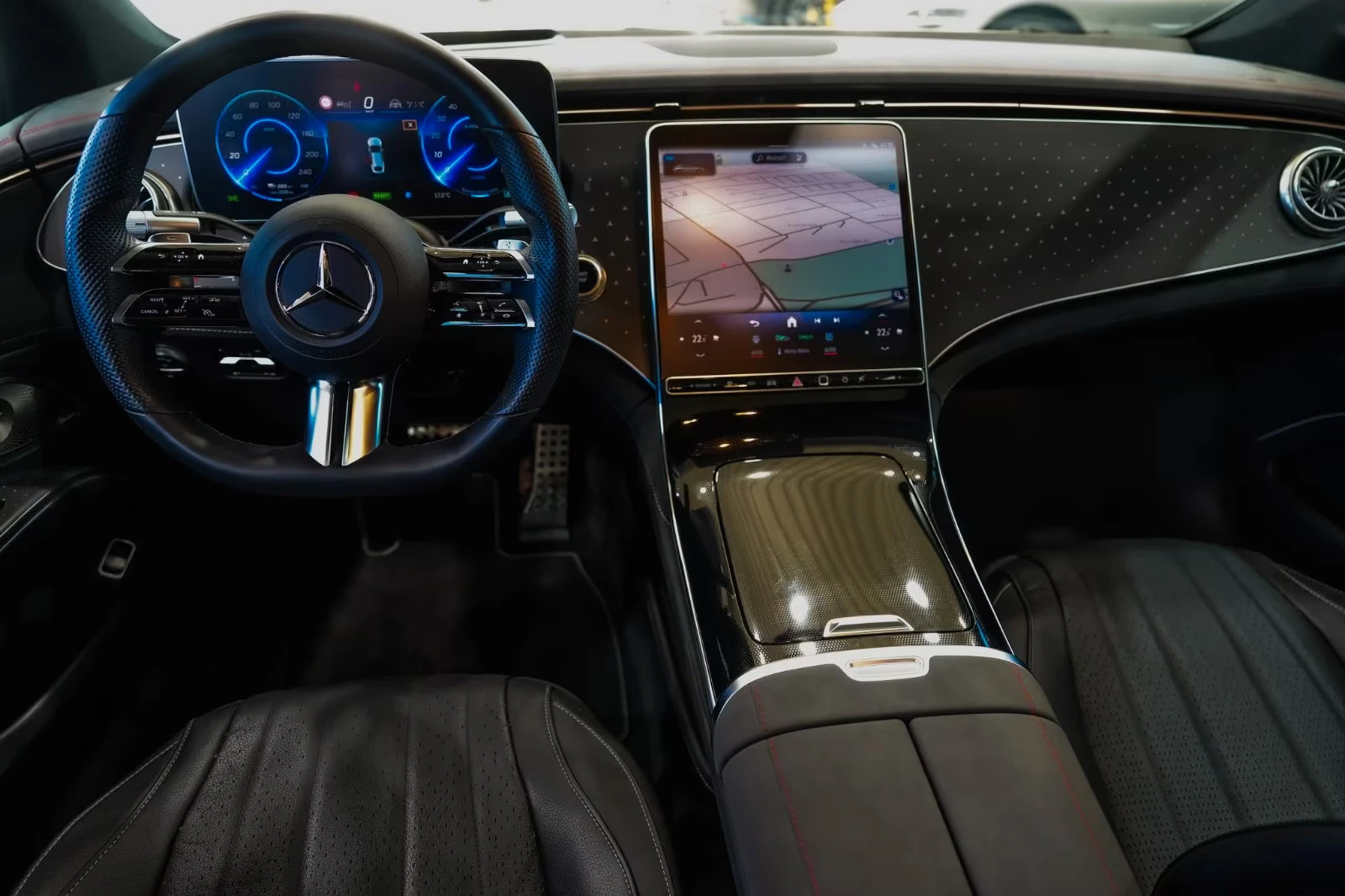 Mercedes-Benz EQS 450+ /333HP/AMG/PANO/NIGHT/360/HUD/BURM/731z, снимка 8 - Автомобили и джипове - 55586996