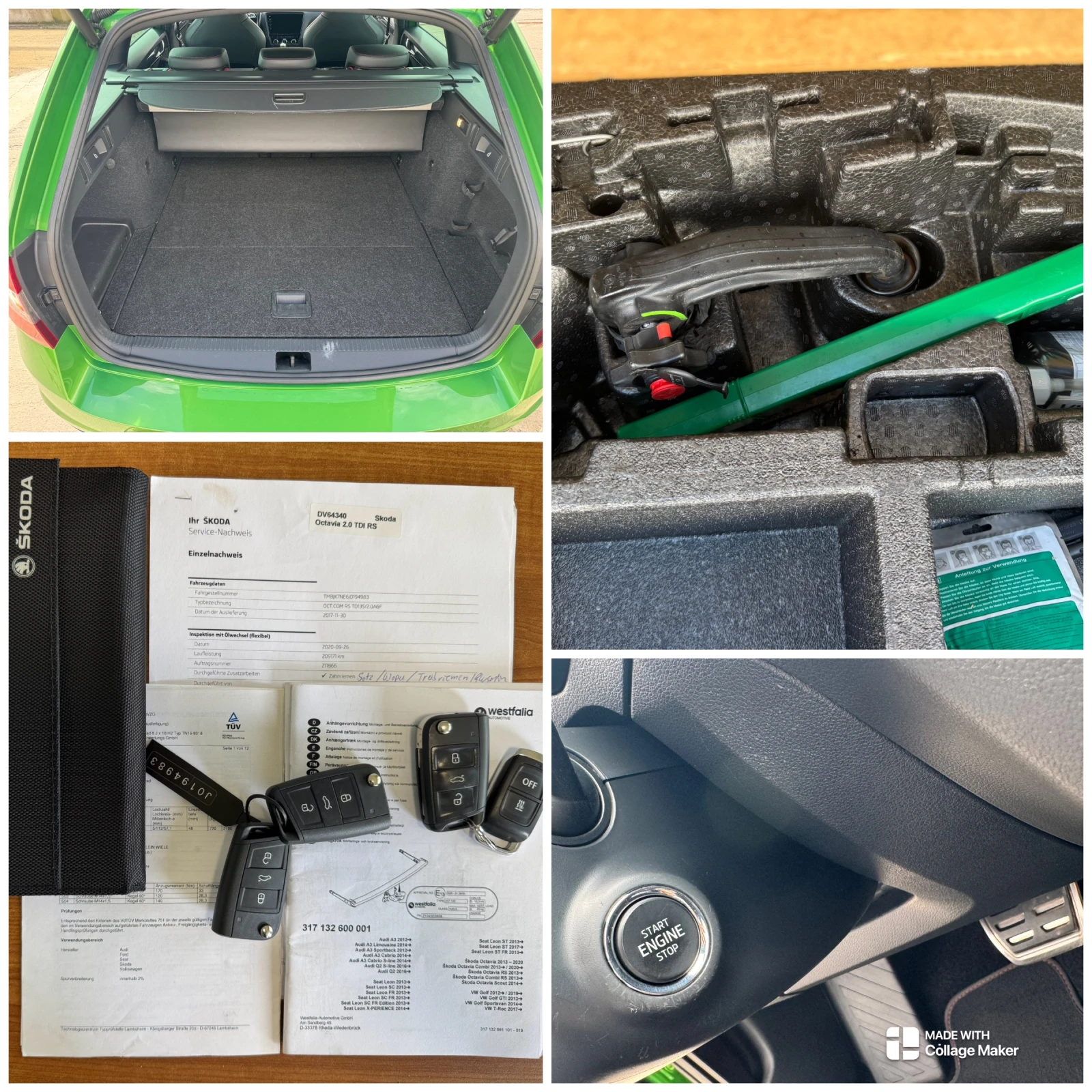 Skoda Octavia VRS/2.0d FACE Challenge DSG ACC+ SHADOW RACE-GREEN, снимка 17 - Автомобили и джипове - 54079435