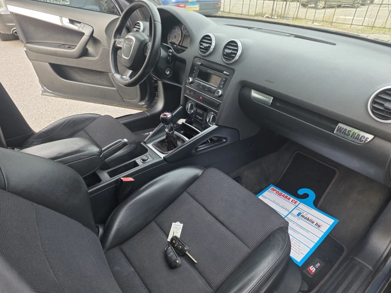 Audi A3 Панорама, s line, sportback, като нова, evro 5, снимка 13 - Автомобили и джипове - 53540789