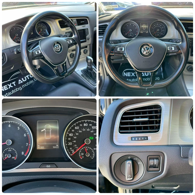 VW Golf АВТОМАТ КОЖА ПАНОРАМА 91183KM, снимка 12 - Автомобили и джипове - 48498254