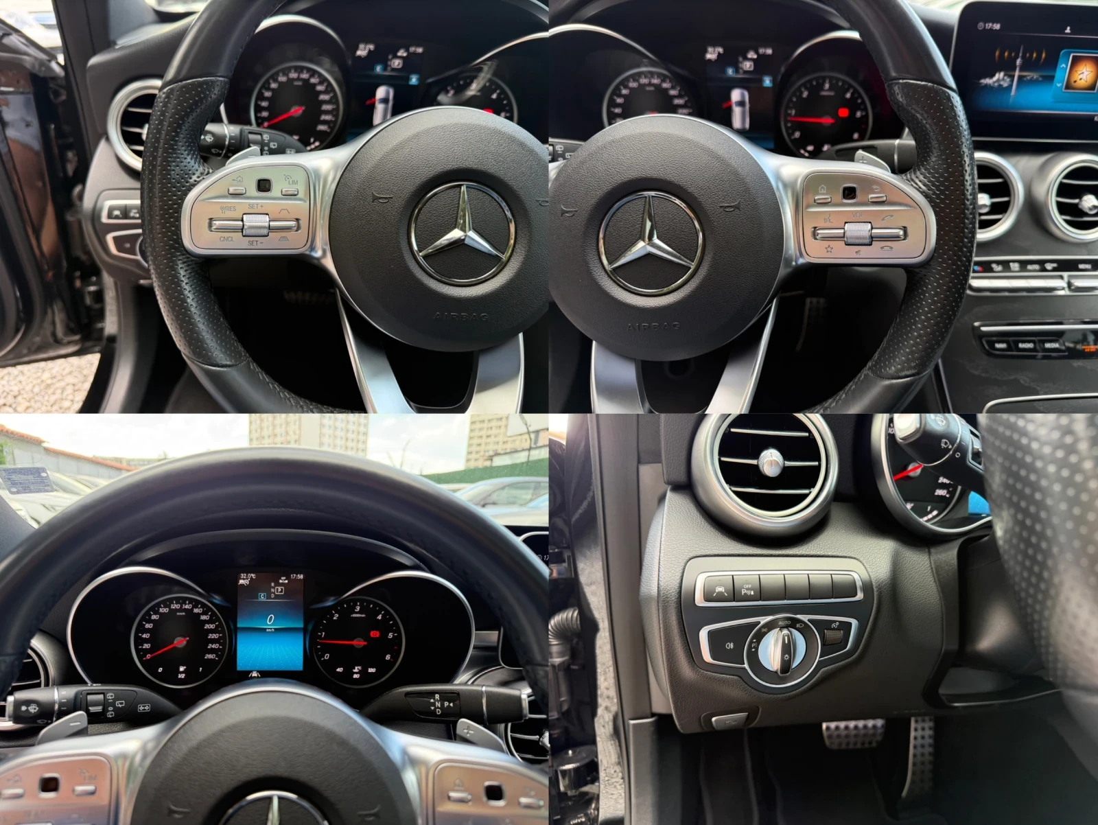 Mercedes-Benz C 220 CDI/AMG/4matic/Facelift/194hp/Панорама/Обдухване, снимка 13 - Автомобили и джипове - 55422789