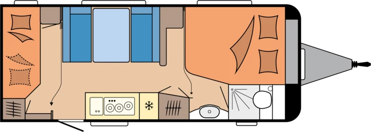 Каравана Hobby 500 KMFE, Фортсел, снимка 13 - Каравани и кемпери - 54206964