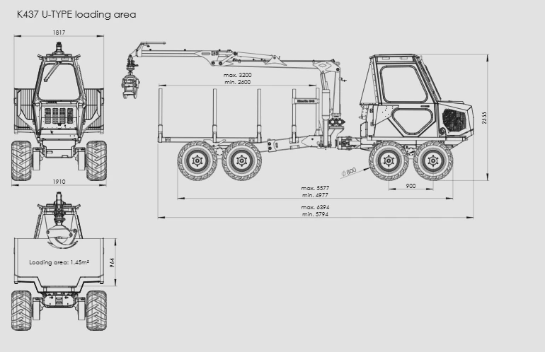 Специализирани машини Машини за дърводобив Мини Форвардер KINETIC, снимка 16 - Селскостопанска техника - 54181332