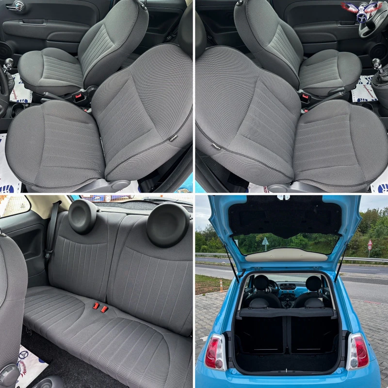 Fiat 500 * 1.25i* 69HP* PANO* EURO6* , снимка 13 - Автомобили и джипове - 45796022