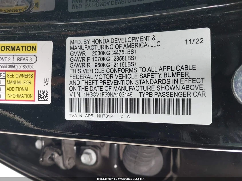 Honda Accord 1.5L I-4 DI, DOHC, VVT, TURBO, 192HP Front Wheel | Mobile.bg � ����������� 9
