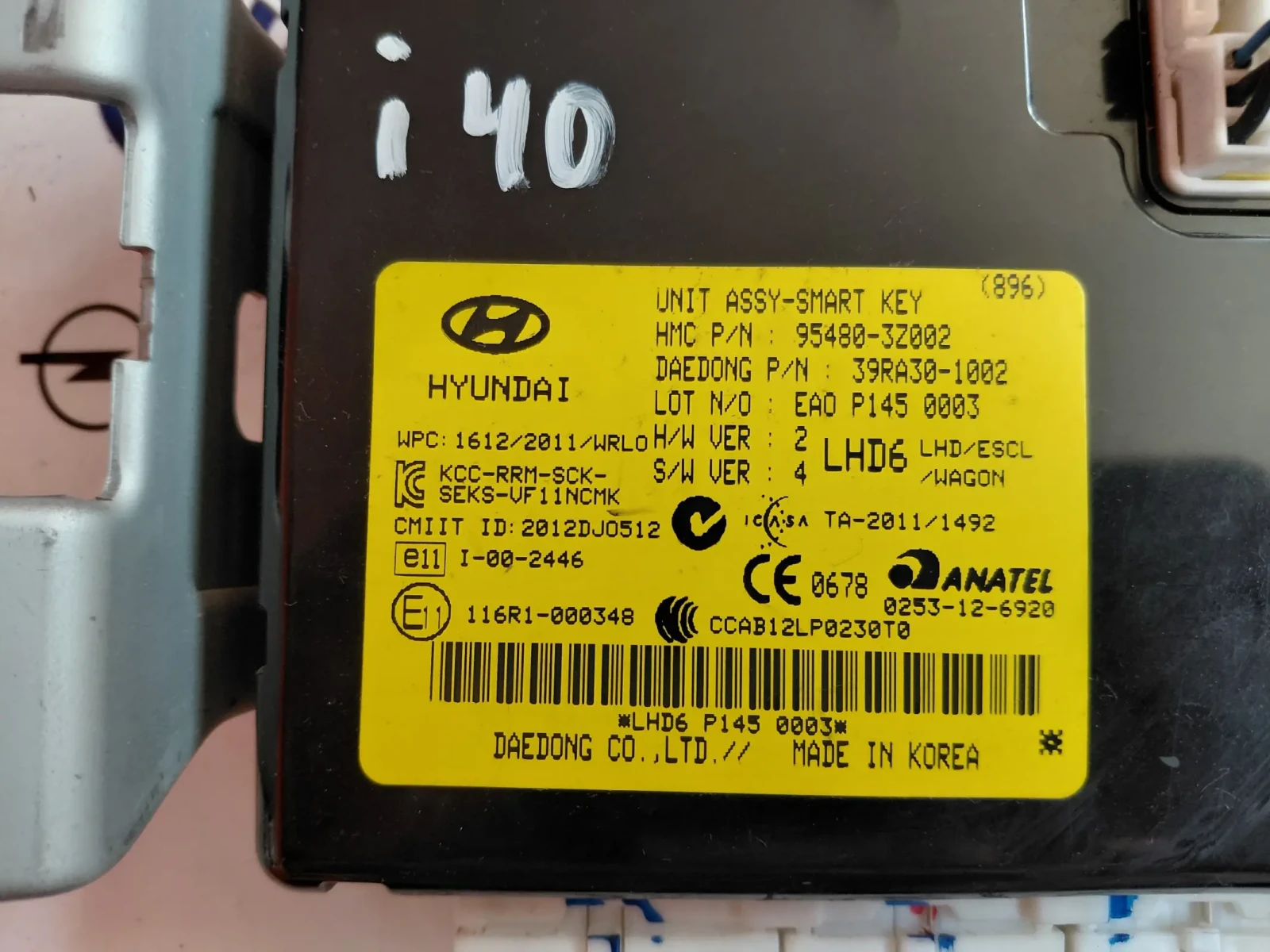 95480-3Z002  ASSY-SMART KEY модул HYUNDAI I40  954803Z002, снимка 2 - Части - 55059287