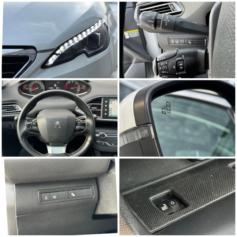 Peugeot 308 2.0HDI АВТОМАТ ПАНОРАМА ПОДГРЕВ КОЖА ЛЕД ФАРОВЕ, снимка 16 - Автомобили и джипове - 53358896