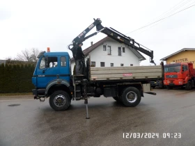 Mercedes-Benz 1838 Mercedes-Benz 1838 4x4 Тристранен самосвал с кран , снимка 1