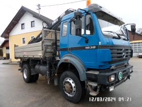 Mercedes-Benz 1838 Mercedes-Benz 1838 4x4 Тристранен самосвал с кран , снимка 8