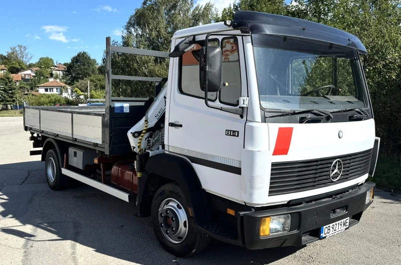 Mercedes-Benz 814 Тристранен самосвал с кран, снимка 3 - Камиони - 47327755