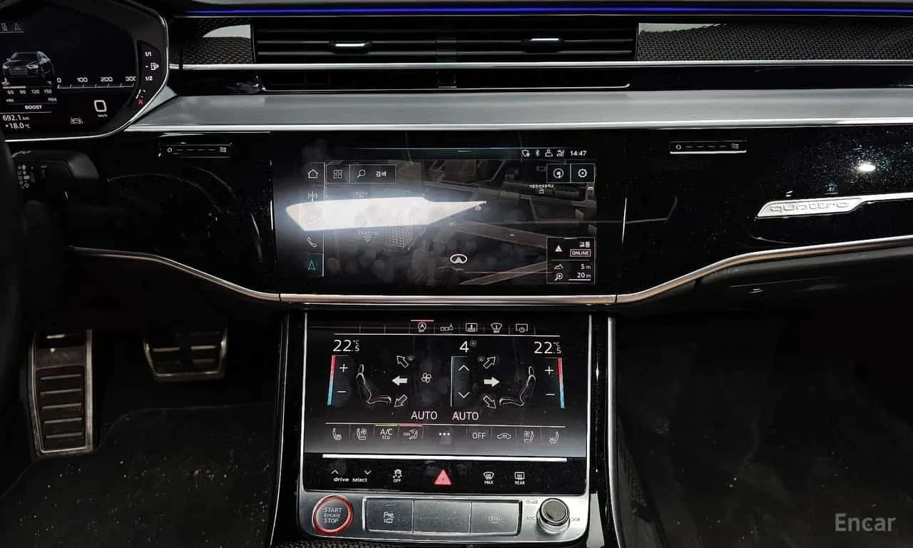 Audi S8 4.0 TFSI Quattro LWB /ОБДУХВАНЕ/ПАНОРАМА/360, снимка 14 - Автомобили и джипове - 56296533